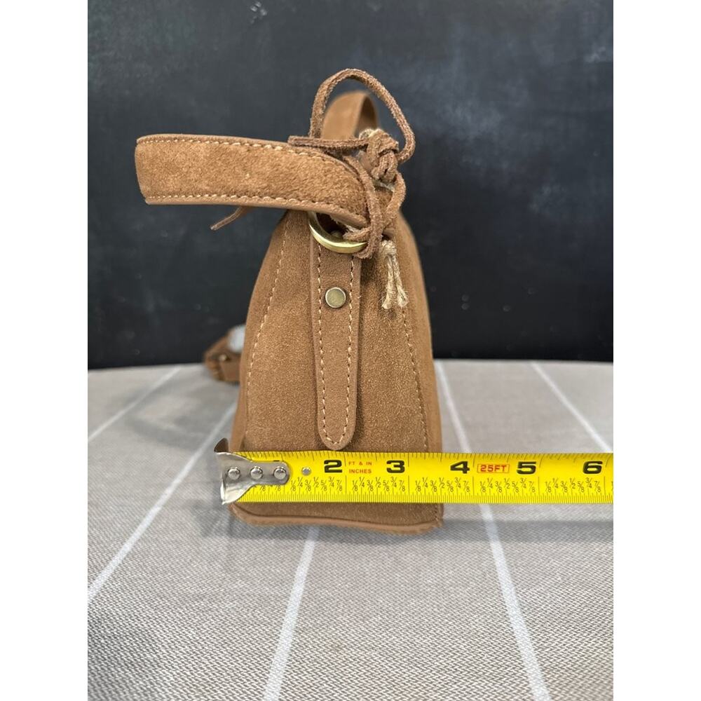 Vintage Style Genuine Suede Leather Shoulder Bag - Picture 3 of 7